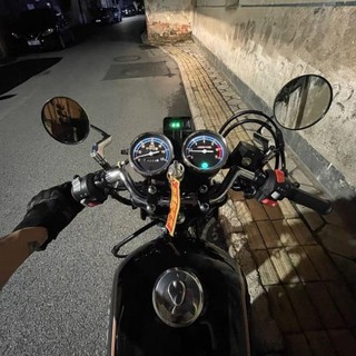 Jkdesign Gương chiếu hậu xe máy, Cần uốn cong Gương chiếu hậu lồi, Phụ kiện xe máy tròn màu bạc cổ điển phổ thông