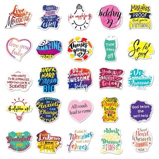 100 Chiếc Động Lực Cụm Từ Miếng Dán Truyền Cảm Hứng Trích Dẫn Graffiti Laptop DIY Miếng Dán Chống Thấm Nước