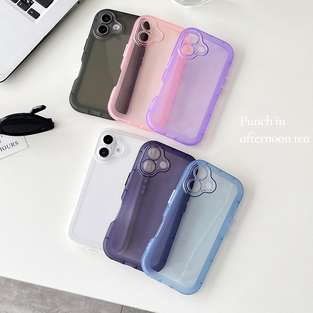 Candy Series Frosting Ốp Điện Thoại Cho iPhone 17 Pro Max 16 15 14 13 12 11 Pro Max Bảo Vệ Toàn Diện Chống Sốc Bảo Vệ Vỏ Mềm