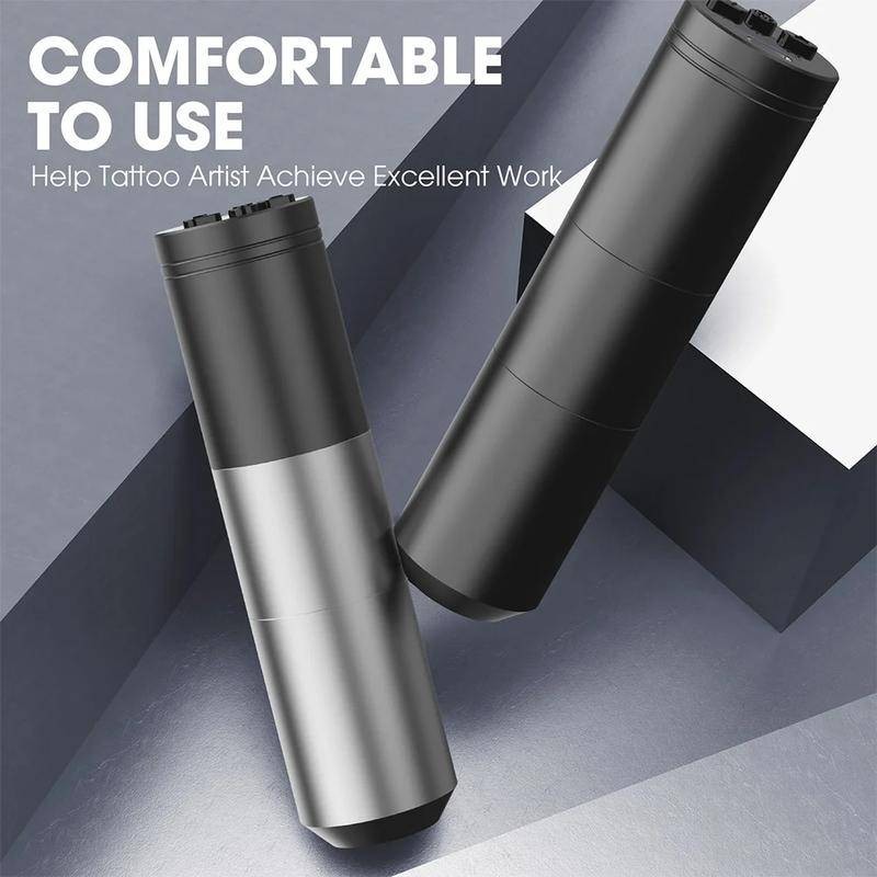 Lancer-KIT Hộp mực không dây Máy xăm Bút pin xoay có công suất di động 1600mAh LED Hiển thị kỹ thuật số Hình xăm