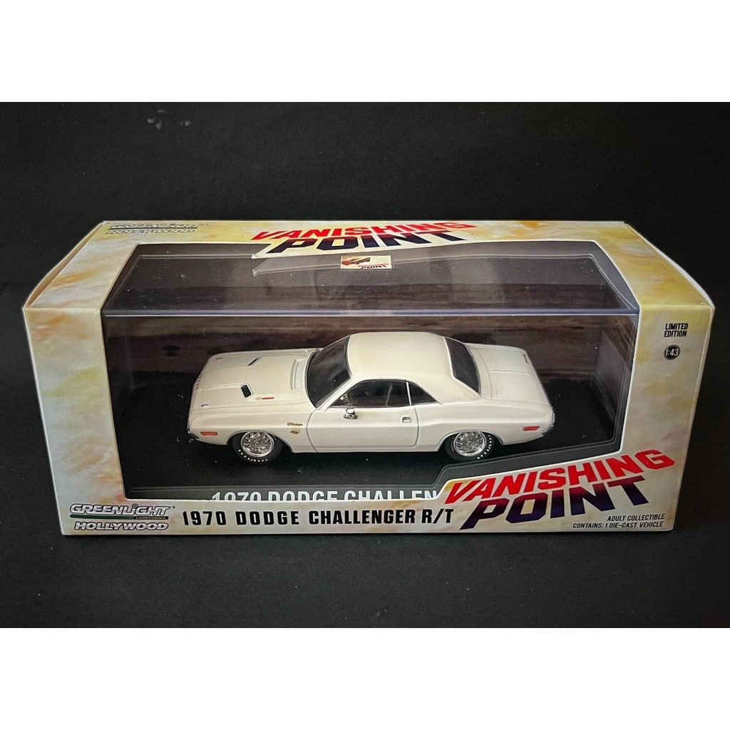 Miniature Dodge Challenger 1/64 Greenlight T/A Orange/matt-noire 1970