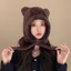 CHEESELY Mùa Thu Đông Beanie, Mũ Đan Unisex Ấm Áp, Chất Lượng Cao Có Dây Buộc Bảo Vệ Tai Mũ Chui Đầu