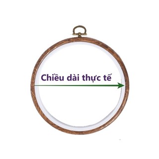 Khung Thêu Nhựa Giả Vân Gỗ Vintage Full Size