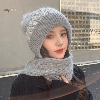 Julyhot Dệt Kim Mùa Đông Skullies Mũ Khăn Bộ Chống Lạnh Bảo Vệ Tai Khăn Ấm Áp Bé Gái Beanies Đi Xe Đạp Chống Gió Nữ Mũ Ngoài Trời Massivedeals