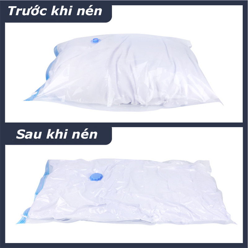 【Phiên bản dày】Túi hút chân không đựng quần áo, chăn gối chống ẩm,Tiết kiệm không gian, ngăn bụi và có thể tái sử dụng