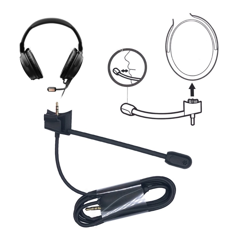 Cáp micro chơi game chuyên nghiệp Niki Điều khiển trượt Dây Mic để sửa chữa tai nghe Quiet 35 QC35
