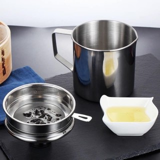 Ca lọc dầu inox 304 cao cấp, bình lọc dầu ăn có lưới lọc cặn tiện lợi, bền đẹp an toàn khi dùng