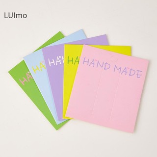 Luimo 50 Chiếc Dễ Thương Nhiều Màu Sắc Tông Trang Sức Bao Bì Túi Thẻ Giấy Kẹp Tóc Trang Sức Hiển Thị Thẻ DIY Phụ Kiện Tóc Bao Bì Thẻ SBS