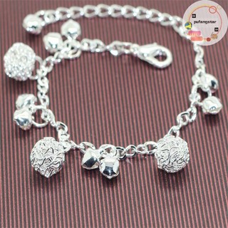 Pufangstar Mới Mạ Bạc Vòng Tay Thời Trang Ch Hạt Mặt Dây Chuyền Vòng Tay Nữ Bé Gái Trang Sức Quà Tặng VN