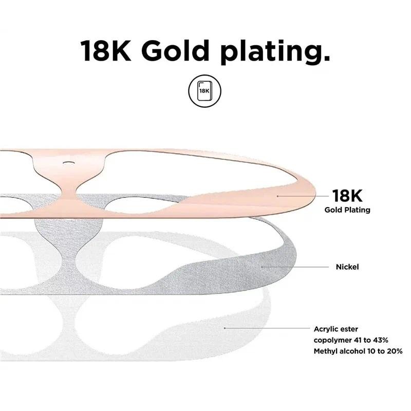 2 Chiếc 9D Kim Loại Tai Nghe Hộp Sạc Chống Bụi Miếng Dán Cho AirPods 4 3 1 Pro 2 Chống Vân Tay Chống Trầy Xước Tai Nghe Ốp Lưng Bảo Vệ
