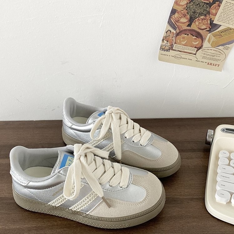 Thời trang Hàn Quốc Cổ Điển Retro tất cả phù hợp với giày thể thao thường ngày đế dày mùa thu phong cách mới chống trượt chống mài mòn Giày thể thao nhẹ thoải mái giày trắng nhà máy Giá Sỉ