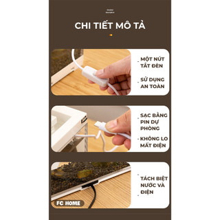 Bể cá mini BUNA có máy bơm nước có tích hợp đèn thủy sinh, bể cá để bàn văn phòng 30*13*19.3cm
