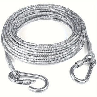 Phụ kiện phụ kiện / Mở rộng 3m 9m 15m Thép không gỉ Chó Chống Cắn Dây Xích Chó Lực Kéo Dây Thép Chó Lớn Dây Bu Lông Dây Xích Chó