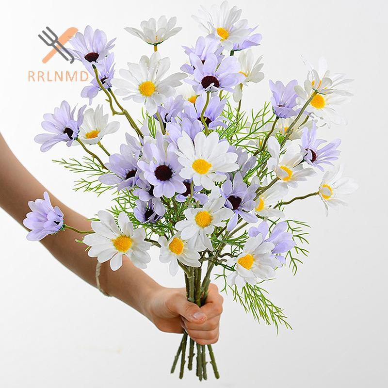 Rrlnmd > Hoa cúc Lụa Nhân Tạo Hoa Trắng Hoa Giả Phòng Cưới Xe Bàn Tiệc Quà Tặng Trang Trí Diy Bó Hoa MỚI