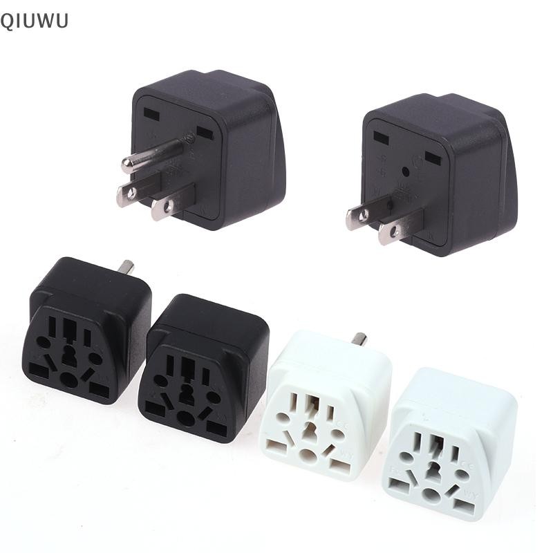 Qiuwu Bộ sạc du lịch đa năng mới của Mỹ Bộ chuyển đổi Nhật Bản Bộ chuyển đổi Đức Nga AU UK Kr EU sang US AC Ổ cắm điện Mỹ.