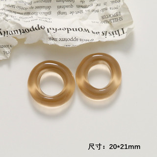 Phong cách Nhật Bản, bông tai DIY hình tròn rỗng hình donut ngọt ngào trong suốt, phụ kiện tóc, chất liệu ốp điện thoại bán buôn