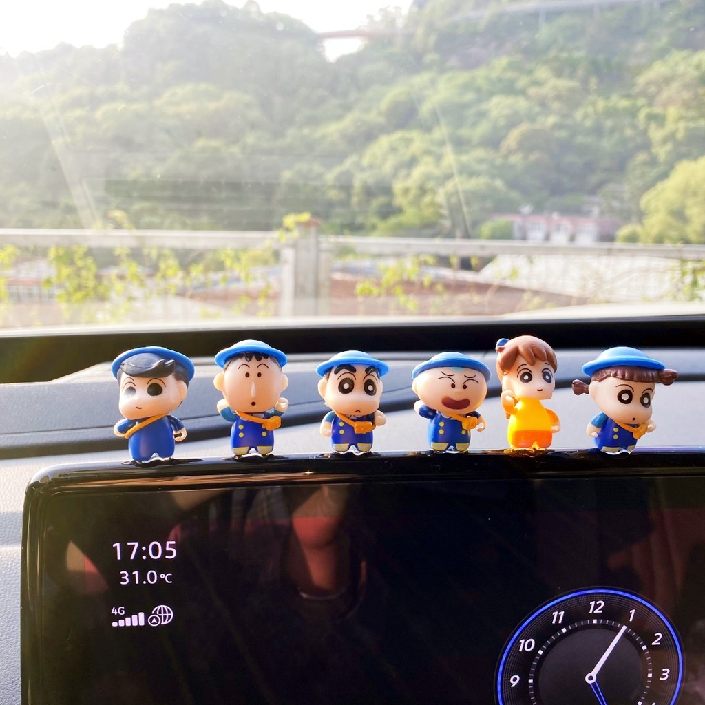 8 Cái / bộ Crayon Shin chan Đồ Trang Trí Ô Tô Bảng Điều Khiển Trung Tâm Ô Tô Đồ Trang Trí Bàn Văn Phòng Đồ Trang Trí Nội Thất Ô Tô