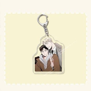 Móc khóa ROSES AND CHAMPAGNE Hoa Hồng và Rưou Vang BL boylove in hình chibi mica trong acrylic quà tặng xinh xắn ĐH