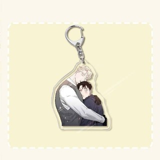 Móc khóa ROSES AND CHAMPAGNE Hoa Hồng và Rưou Vang BL boylove in hình chibi mica trong acrylic quà tặng xinh xắn ĐH