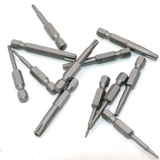 11 / 12 Chiếc An Ninh Bit Set Tamper Proof Tua Vít Mũi Khoan Vít Driver Bit Torx Flat Head 1 / 4 "Hex Driver Bits