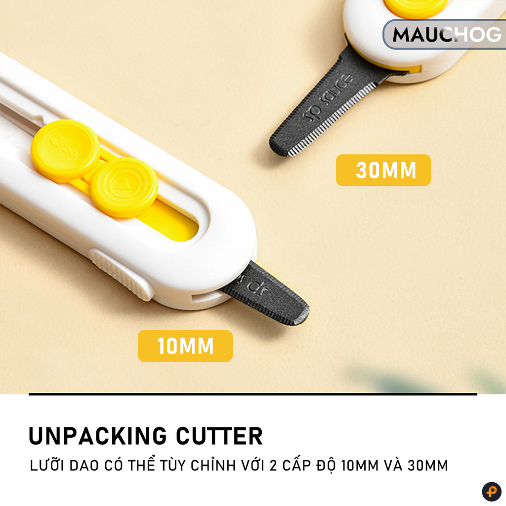Dao Rọc Giấy Nhỏ Gọn Mini Cao Cấp Lưỡi Thép Không Gỉ Bỏ Túi Bóc Khui Hàng An Toàn Tiện Lợi