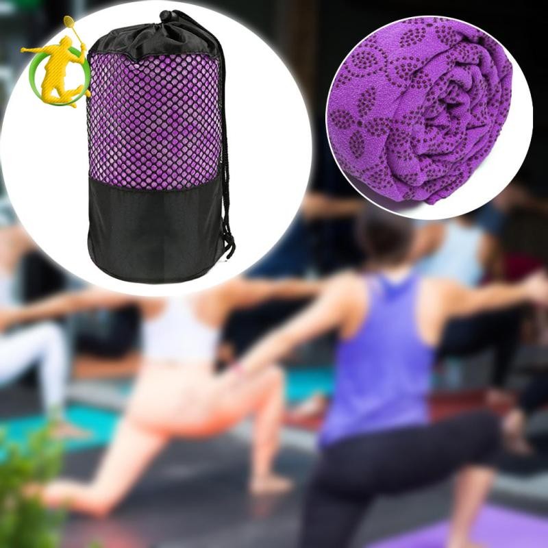 Khăn tập yoga chống trượt microfiber, dùng cho thể thao tại nhà và du lịch, phù hợp pilates