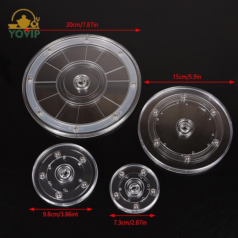 YOVIP Bàn Xoay Acrylic Trong Suốt Xoay 360 Đế Tròn Lười Trang Sức Trang Trí Đĩa Xoay Phần Cứng Nội Thất VN