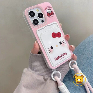 Vỏ Đựng Thẻ Mèo Dễ Thương Cho Vivo iQOO Z10 Z9 Turbo Z10X Z9X Z8 Z8X Z7 Z7X Z6 Z6X Z5 Z5X Z3 Z1 Neo 10 9 8 7 6 5 SE Pro + 3 Vỏ Điện Thoại Hoạt Hình Ốp Lưng Mềm Có Dây tay