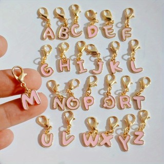 1 Móc Monogram 26 Charm Bảng Chữ Cái Kim Loại Vàng Thanh Lịch Với Khóa Tôm Hùm, Thẻ Chìa Ban Đầu Bền Đẹp Cho Ví - Dễ Thương