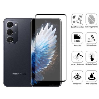 2 trong 1 Tecno Spark 40 Pro + Kính cường lực bảo vệ màn hình cho Tecno Spark 40 Pro Plus Go 1 2024 30c 30 20 Pro 4G 5G 9D Phim bảo vệ kính & Phim ống kính máy ảnh