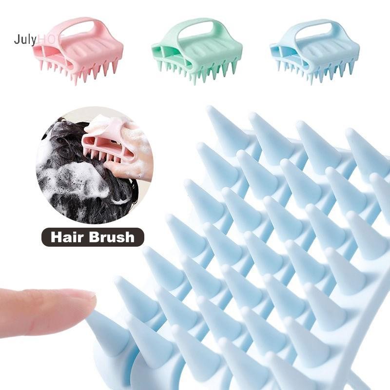 JULYHOT Máy Mát Xa Da Đầu Bàn Chải Dầu Gội Rửa Tóc Da Đầu Bàn Chải Silicon Mềm Máy Mát Xa Da Đầu Lược Chải Tóc Loại Bỏ Gàu Dầu Gội Massivedeals