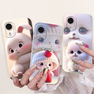 Vỏ Hoạt Hình Dễ Thương Cho Samsung Galaxy A03 Core SM-A032F SM-A032M A03Core Rabbit Love Heart Vỏ Mềm Silicon Chống Sốc