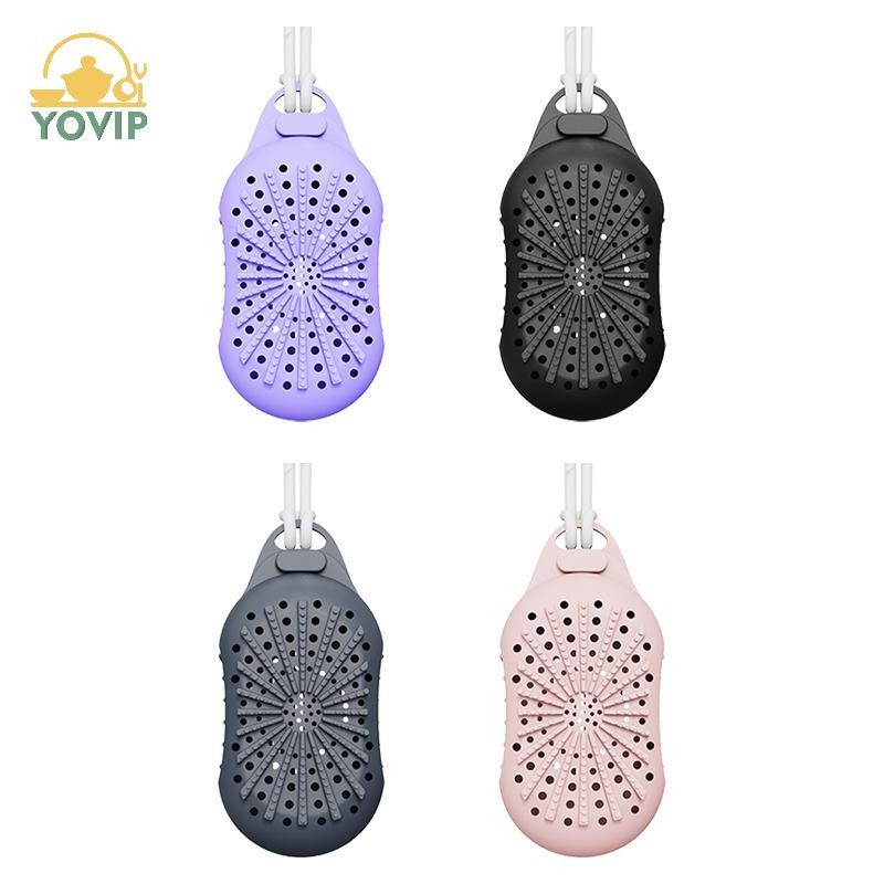 Túi đựng xà phòng silicon YOVIP Túi tiết kiệm có dây để tẩy tế bào chết Tắm chà sàn Massage tắm Thiết kế kết cấu hai mặt Giặt tắm VN