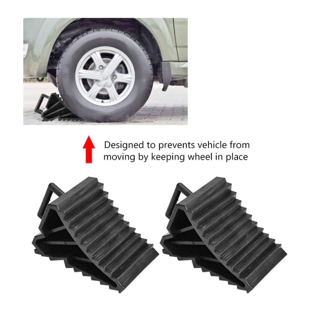 [COD] 2 Cục Chặn Bánh Xe Cao Su Chống Trượt – Kích Thước 18x10x9cm