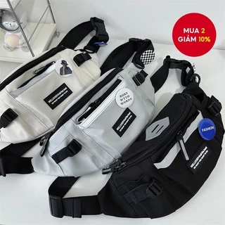 Túi đeo ngực phiên bản Hàn Quốc, túi đeo chéo xu hướng nam, Túi đeo vai nhỏ thể thao Ins Harajuku Nhật Bản, túi thắt lưng phong cách làm việc