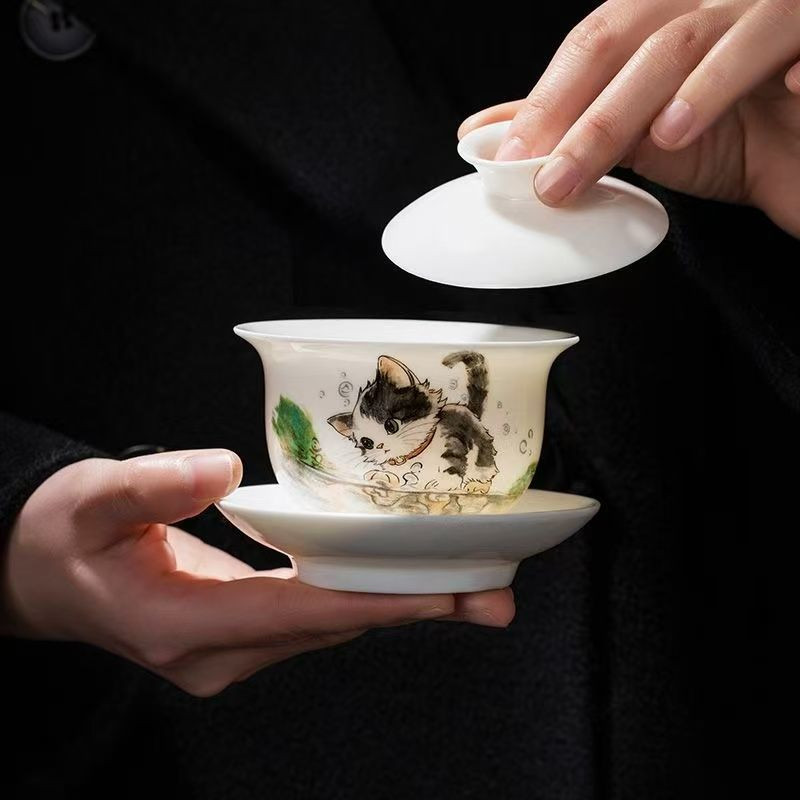 Cốc Trà Mèo Lanolin Ngọc Trà Bộ Phong Cách ins Bộ Trà Kung Fu Giá Trị Cao Hộ Gia Đình / Văn Phòng Trà Chiều Trà Cốc