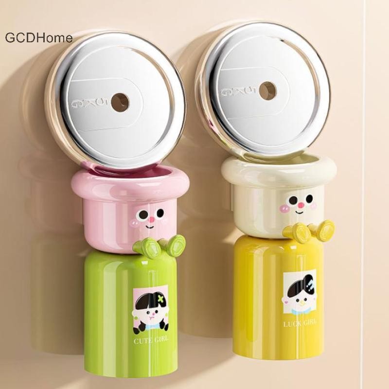 Giá đỡ bàn chải đánh răng hoạt hình từ tính GCDHome - Lưu trữ phòng tắm treo tường HOT