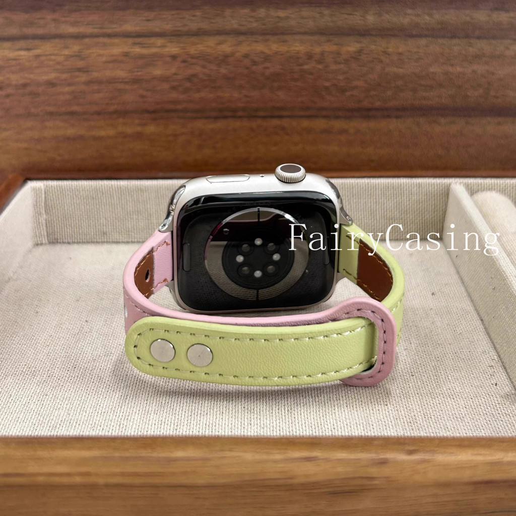 Dây da PU phổ biến cho Apple Watch Series 10 9 8 7 6 5 46mm 42mm 44 45mm 40 38 41mm Ultra 49mm cho IWatch S11 Band