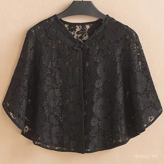 Phụ Nữ Mới Thanh Lịch Vintage Ren Nhẹ Chống Nắng Áo Choàng