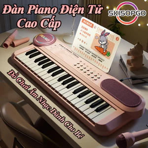 Đàn Piano Điện Tử Cao Cấp, Đàn Organ Kèm Mic Hát Chất Liệu ABS An Toàn, Đồ Chơi Âm Nhạc Dành Cho Bé