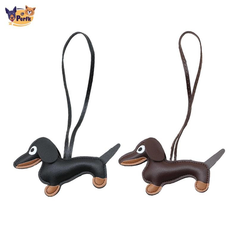 Dachshund Móc Khóa Xe Chìa Khóa Quà Tặng Hoạt Hình Móc Khóa Cho Tote Ví Ba Lô