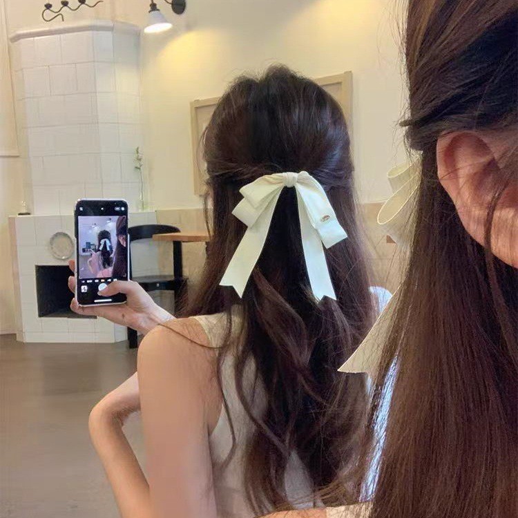 Kẹp Tóc Nữ Nhiều Lớp Ruy Băng Nơ Kẹp Tóc