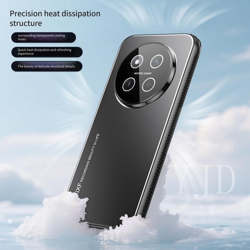 Ốp Lưng Cho Honor X9C Thông Minh Tổ Ong Tản Nhiệt Lỗ Hợp Kim TPU Backboard Chống Rơi Vỏ Điện Thoại