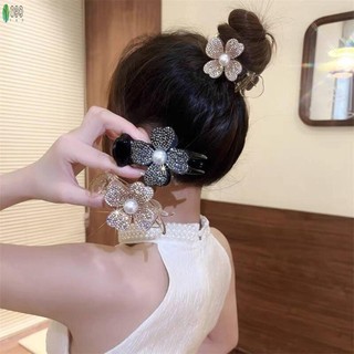 Kẹp tóc ngọc trai hoa chắc chắn, chống trơn trượt, không gây kích ứng, phù hợp cho đuôi ngựa cao hoặc búi tóc