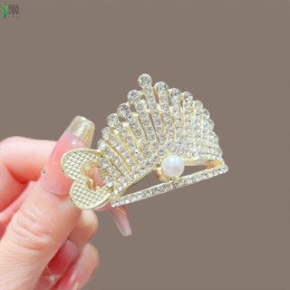 Hợp kim ngọc trai và kẹp tóc đuôi ngựa kiểu Hàn Quốc có kim cương giả - Thích hợp làm quà tặng sinh nhật hay Tết