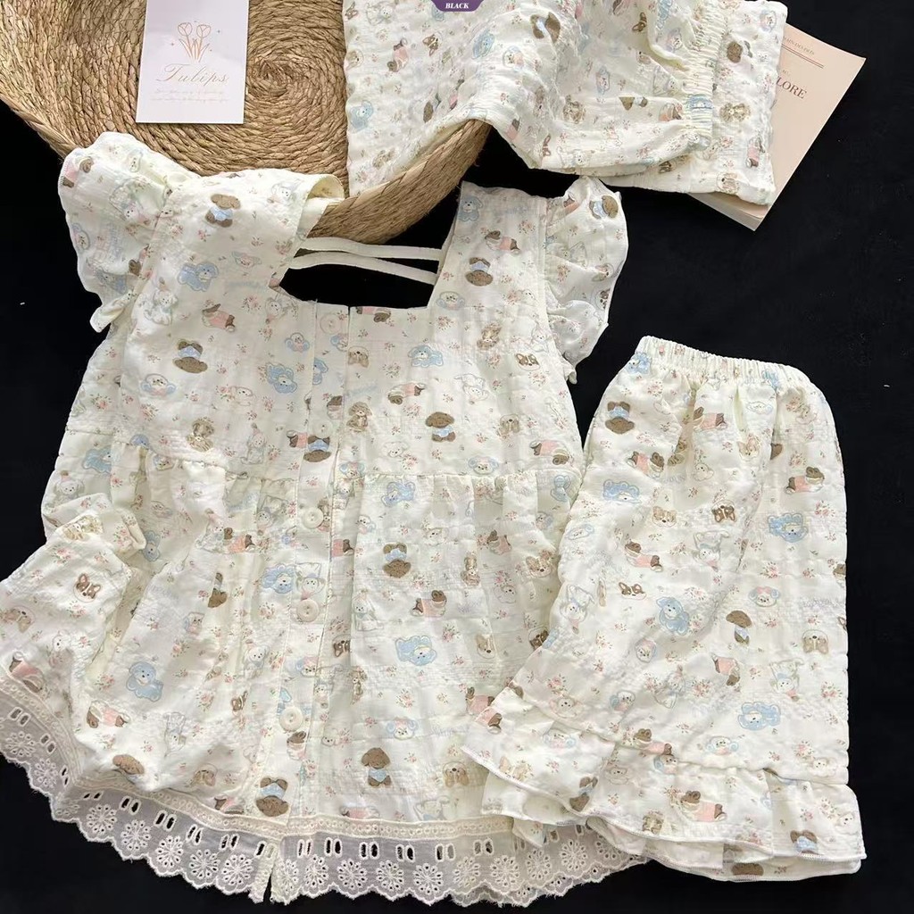 Bộ Đồ Ngủ Nữ Phù Hợp Mùa Hè, Có Miếng Lót Áo Ngực Và Suspender Quần Short