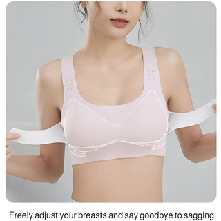『 Brelira 』 Áo ngực tư thế Hỗ trợ nâng chống chảy xệ Áo ngực thể thao Full Cup Liền mạch Đồ lót không dây Bộ chỉnh sửa tư thế