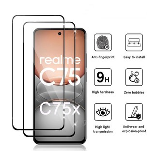 9H Full Cover HD Kính Cường Lực Bảo Vệ Màn Hình Cho Realme 14 13 Pro Plus 14X C75 C75X C71 Note 60 60X