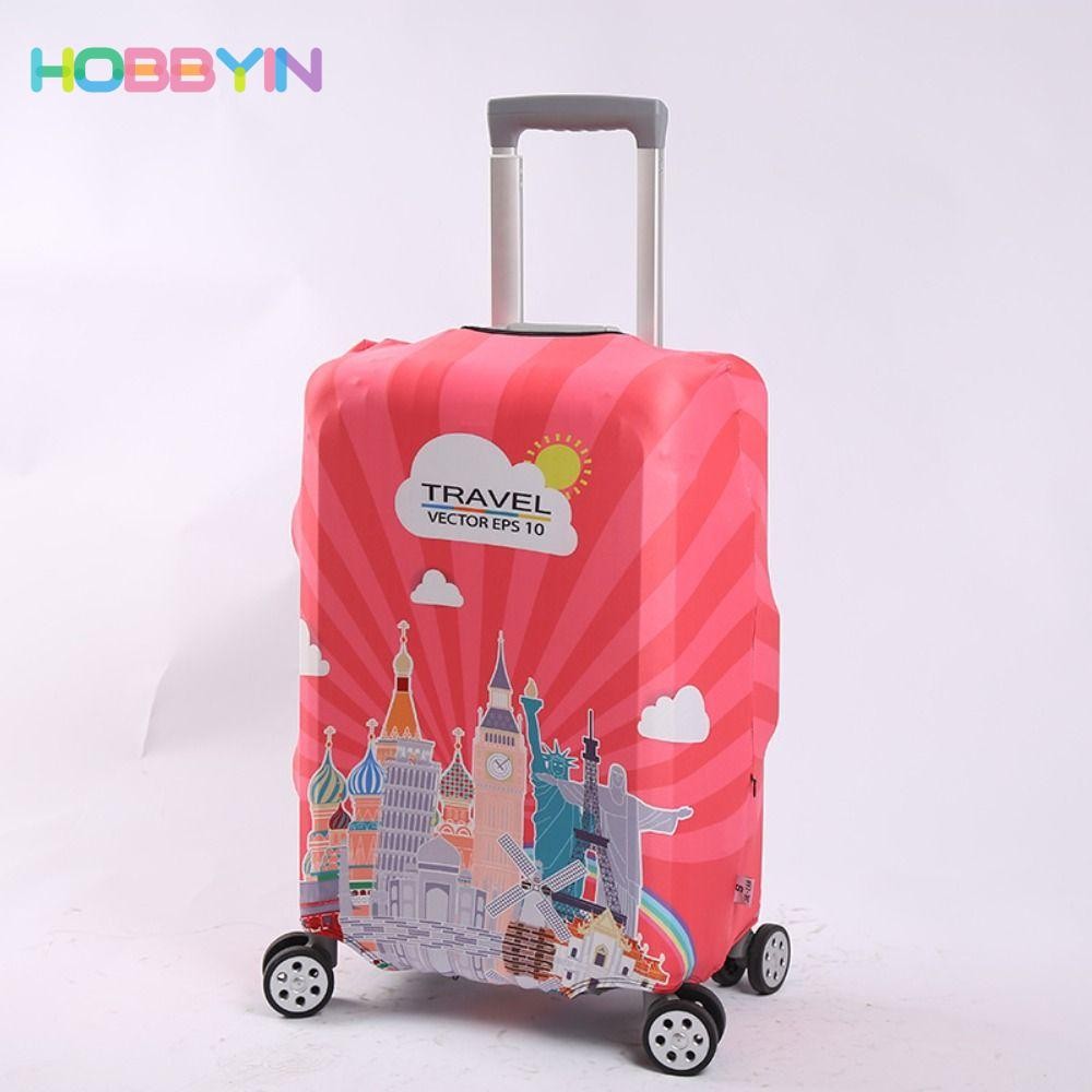 Vỏ bọc bụi xe đẩy HOBBYIN, Vỏ bảo vệ hành lý 18-28 Inch, Phụ kiện du lịch Vỏ vali co giãn họa tiết động vật