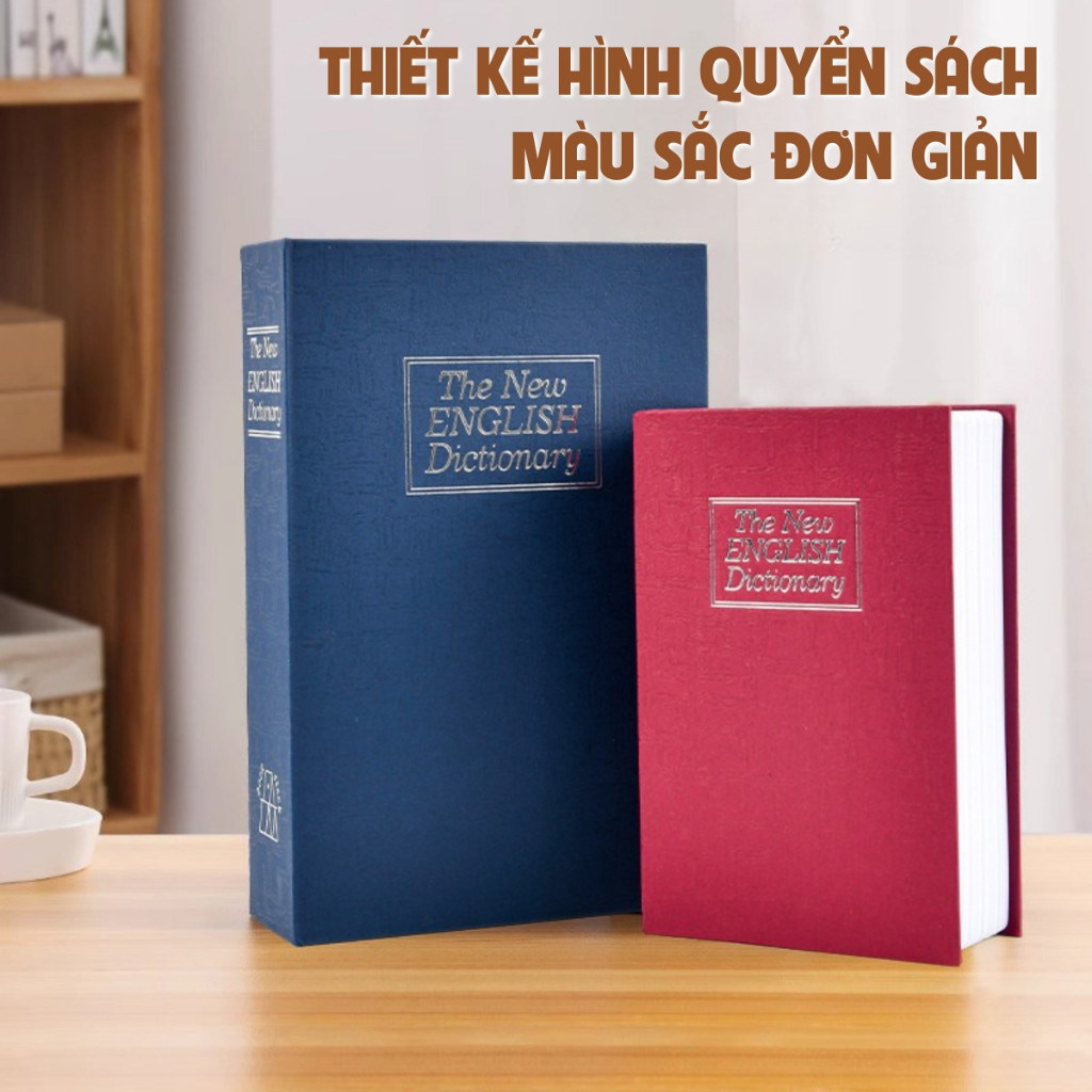 Hộp Tiết Kiệm Thông Minh Hình Quyển Sách - Két Sắt Mini Độc Đáo, Giúp Bảo Quản Tài Sản Cá Nhân An Toàn Tuyệt Đối